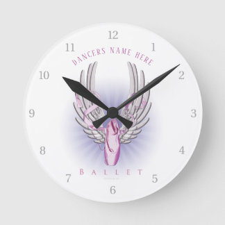 Winged Ballet (Dance) Round Clock