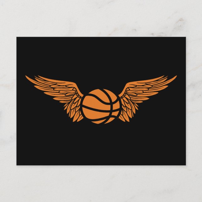 winged basketball postcard (Front)
