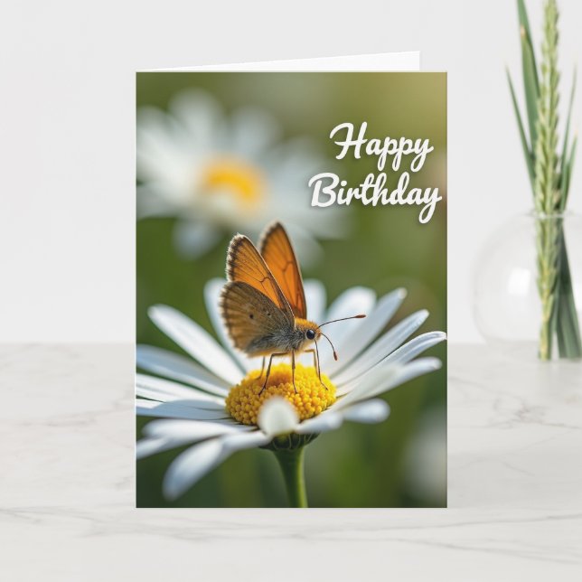 Winged Birthday Blossom Card (Front)