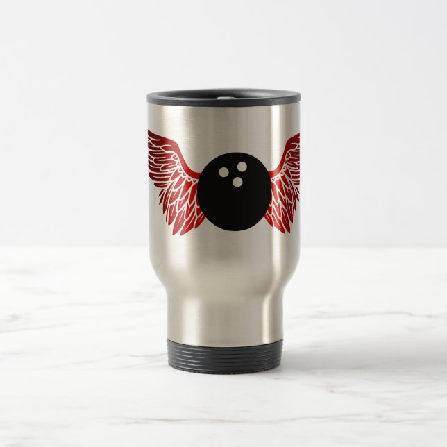 winged bowling travel mug (Center)