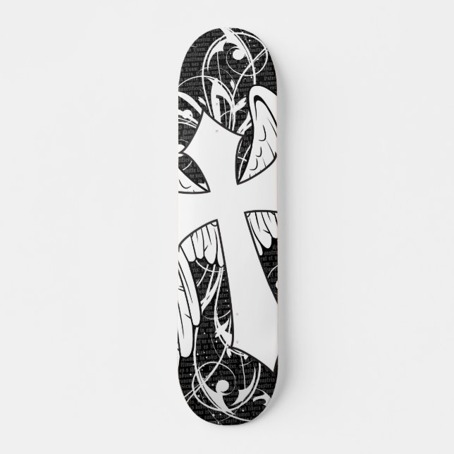 Winged Cross Skateboard Deck (Front)
