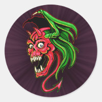 Winged Devil Skull Design