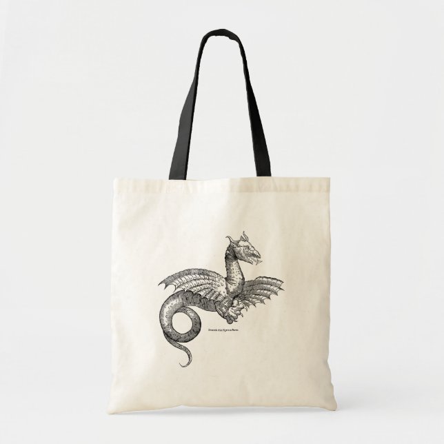 Winged dragon from Historiæ Serpentum et Draconum Tote Bag (Front)