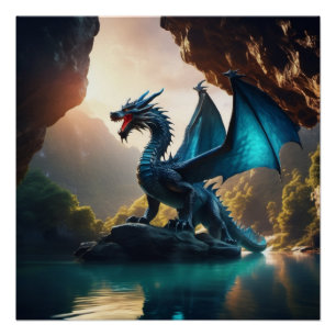 Winged Dragon Poster