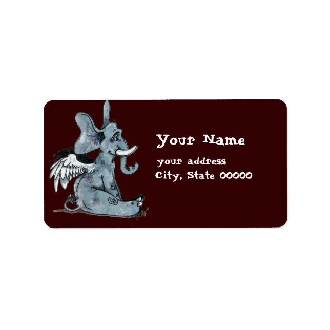 Winged Elephant~ address labels (Front)