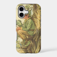 Winged Elm Fairy Sitting in a Tree