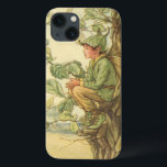 Winged Elm Fairy Sitting in a Tree iPhone 13 Case<br><div class="desc">It must be difficult being an elm fairy. This winged storybook creature is sitting in a tree, taking a few minutes to enjoy the day. Order this fantastical print today!</div>