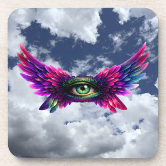 Winged Eye Protection Coaster – Mystical Art