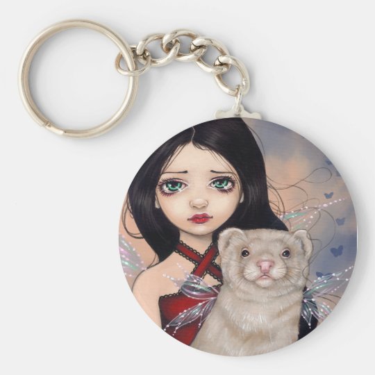 "Winged Ferret" Keychain Zazzle.co.uk