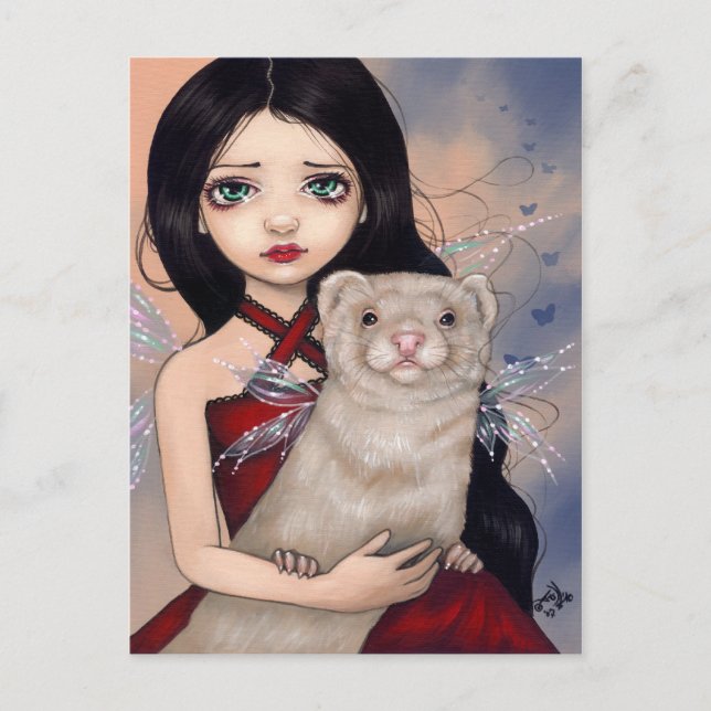 "Winged Ferret" Postcard (Front)