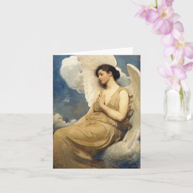 Winged Figure by Abbott Handerson Thayer Angel Art Card (Orchid)