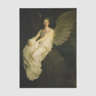 Winged Figure on a Rock by Abbott Thayer Tissue Paper