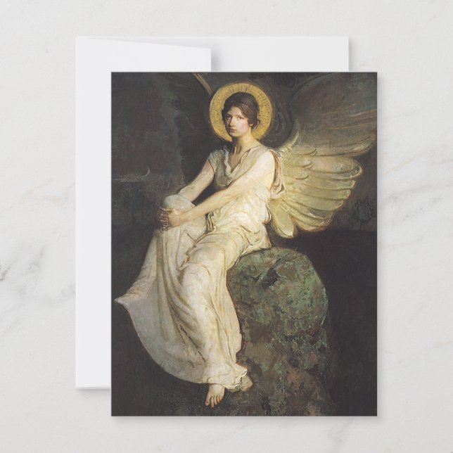 Winged Figure Seated Upon a Rock by Abbott Thayer (Front)