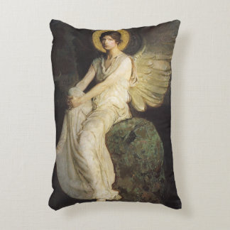 Winged Figure Seated Upon a Rock by Abbott Thayer Decorative Cushion