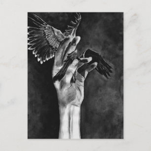 Winged Fingers Artwork - "Reclaimed" Postcard