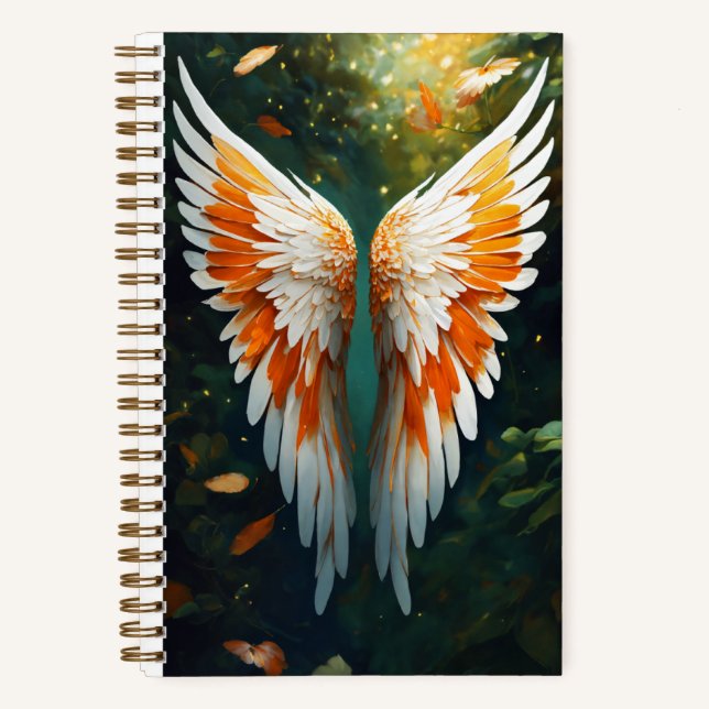 "Winged Future: Fine Line Tattoo Art Notebooks" Notebook (Front)