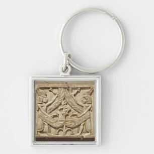 Winged genii, Assyrian Period, c.750 BC (ivory) Key Ring
