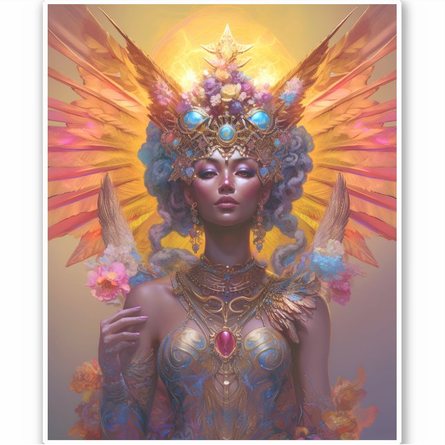 Winged Goddess Fantasy Art (Front)
