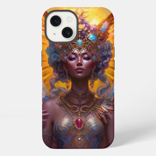 Winged Goddess Fantasy Art iPhone Case (Back)