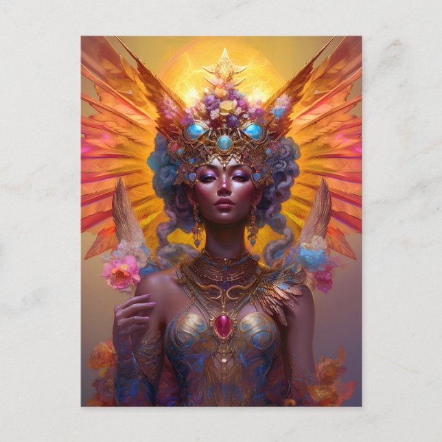 Winged Goddess Fantasy Art Postcard (Front)