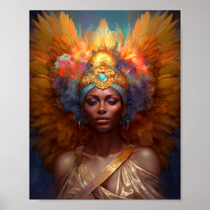 Winged Goddess Fantasy Art Poster