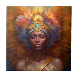 Winged Goddess Fantasy Art Tile