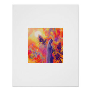 Winged Guardian Botanical Garden Poster