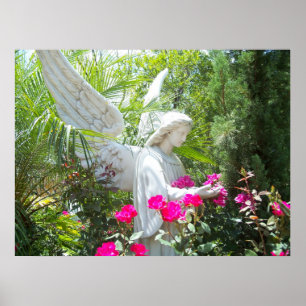 Winged Guardian Garden Angel Tropical Poster Photo