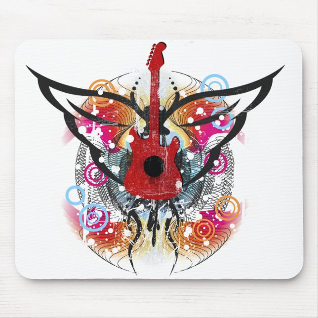 Winged Guitar Mouse Mat (Front)