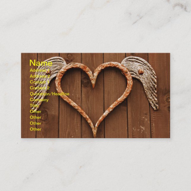Winged Heart Business Card (Front)