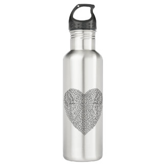 Winged Heart Doodle 710 Ml Water Bottle
