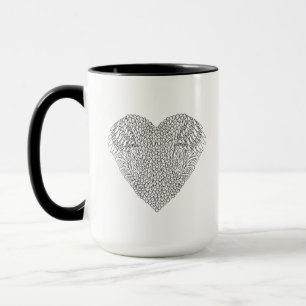 Winged Heart Doodle Mug