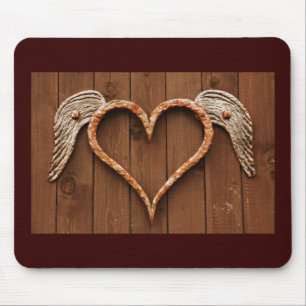 Winged Heart Mouse Mat