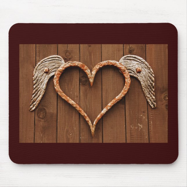 Winged Heart Mouse Mat (Front)