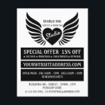 Winged Heart Tattoo, Tattoo & Body Piercing Studio Flyer<br><div class="desc">Winged Heart Tattoo,  Tattoo & Body Piercing Studio Advertising Flyers By The Business Card Store.</div>