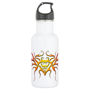 Winged Heart Tribal Design - red 532 Ml Water Bottle