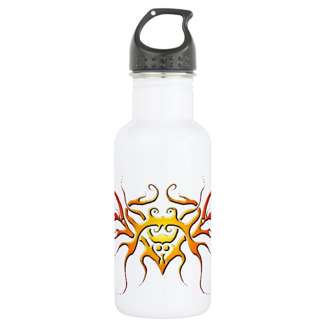 Winged Heart Tribal Design - red 532 Ml Water Bottle (Front)
