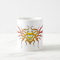 Winged Heart Tribal Design - red