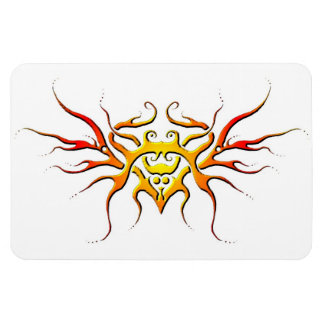Winged Heart Tribal Design - red Magnet