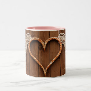 Winged Heart Two-Tone Coffee Mug