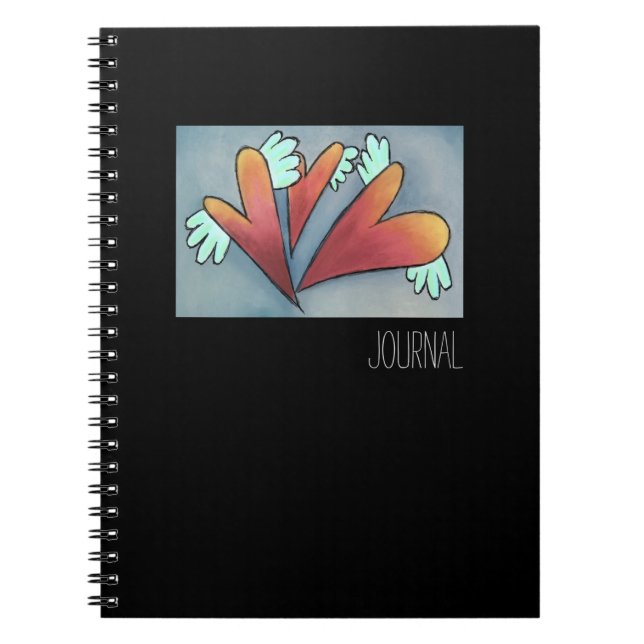 Winged Hearts Lined Notebook (Front)
