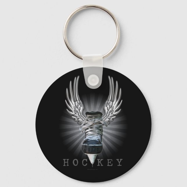 Winged Hockey Key Ring (Front)