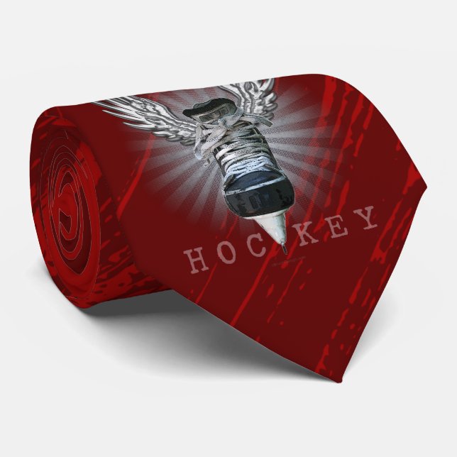 Winged Hockey Personalised tie (Rolled)