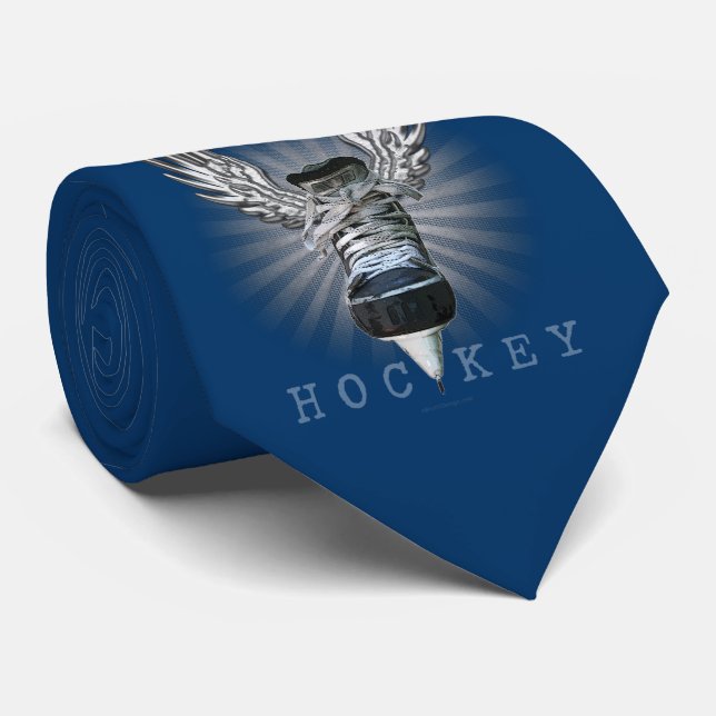 Winged Hockey (Personalised) Tie (Rolled)