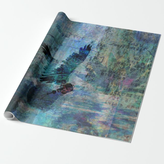 Winged idea abstract wrapping paper (Unrolled)
