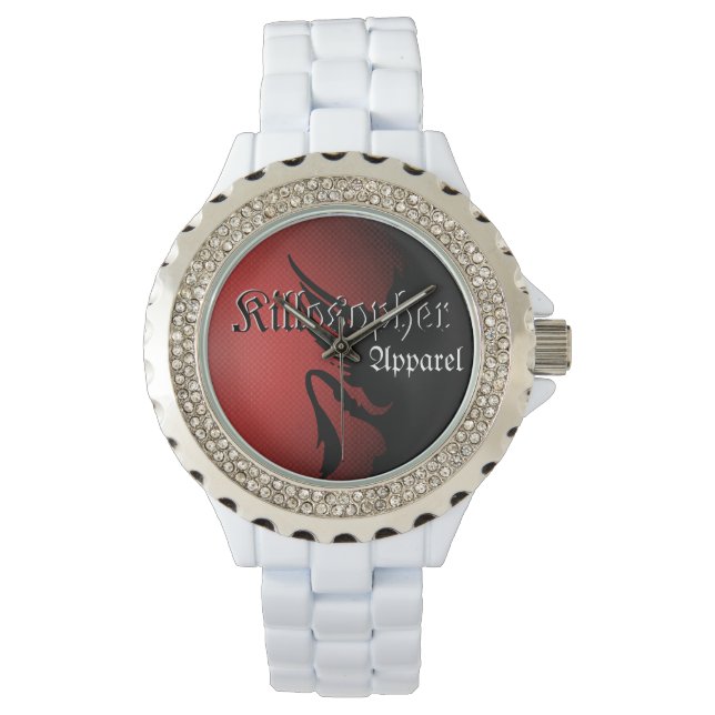 Winged Killosopher Apparel Rhinestone Watch (Front)