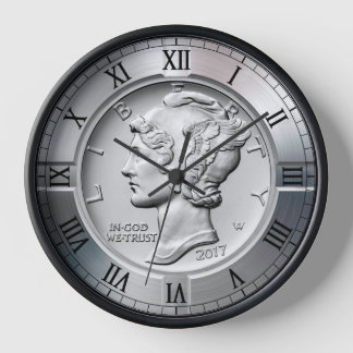 Winged Liberty Commemorative Silver Dollar ~ * ~ Clock