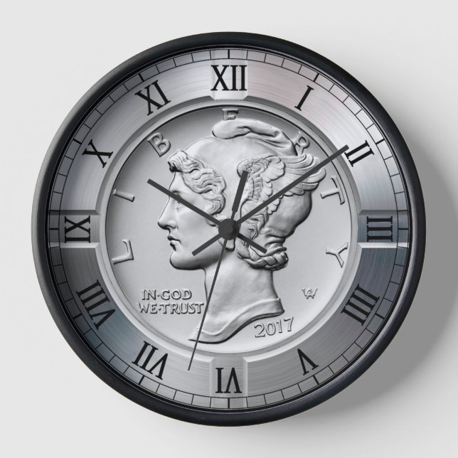 Winged Liberty Commemorative Silver Dollar ~ * ~  Clock (Front)