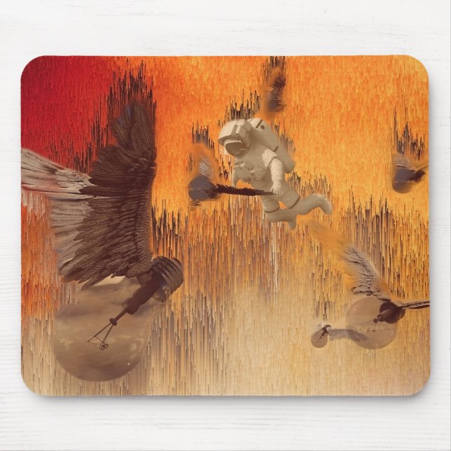 Winged light bulbs mouse mat (Front)