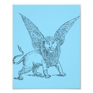 Winged lion symbol of Saint Mark Photo Print
